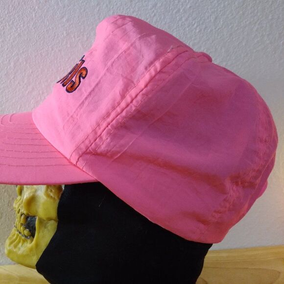 RARE Vintage American Needle California Angels Snap Back Hat Nylon Neon Pink - Picture 8 of 12